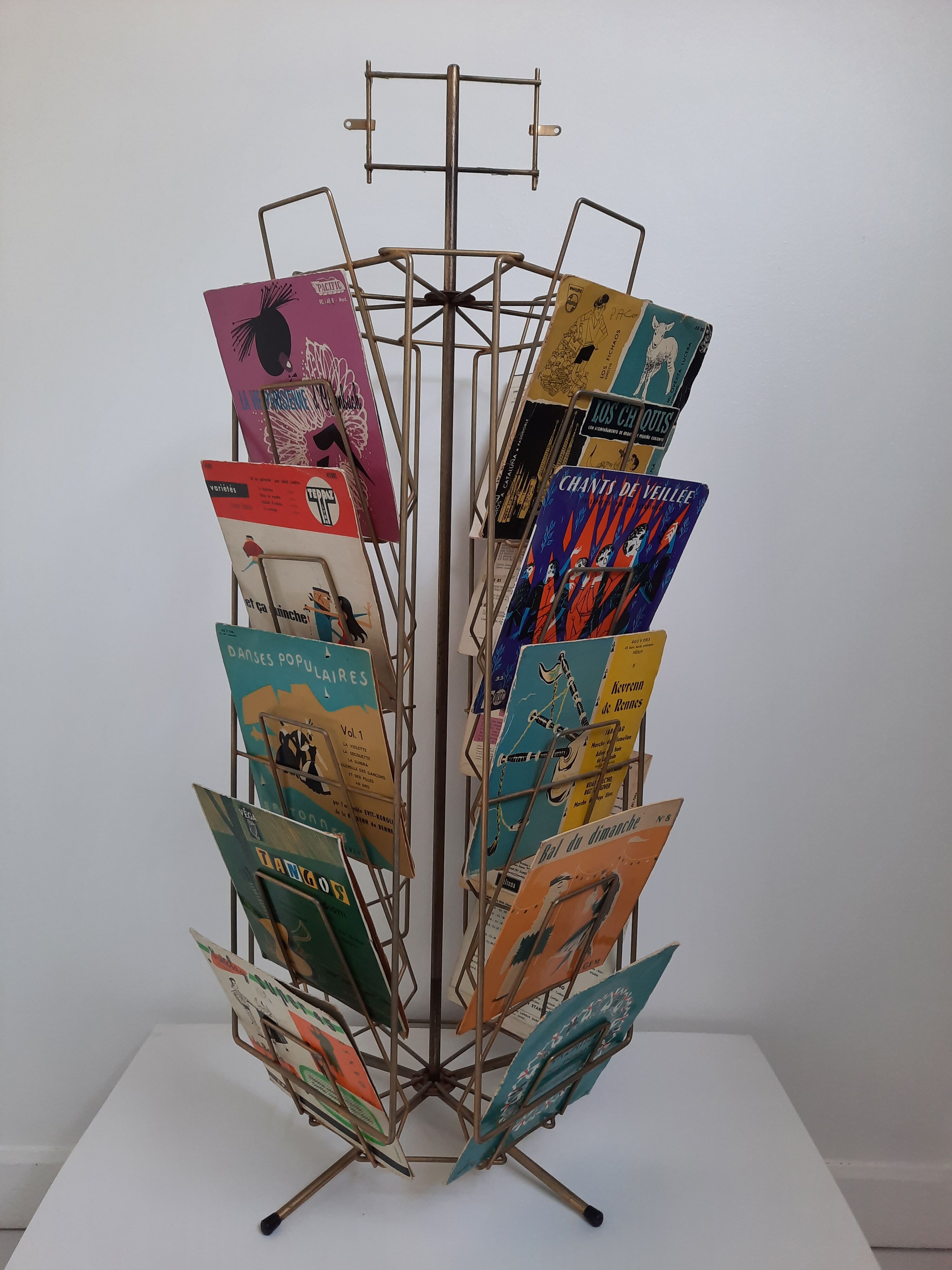 Vintage metal turnstile display