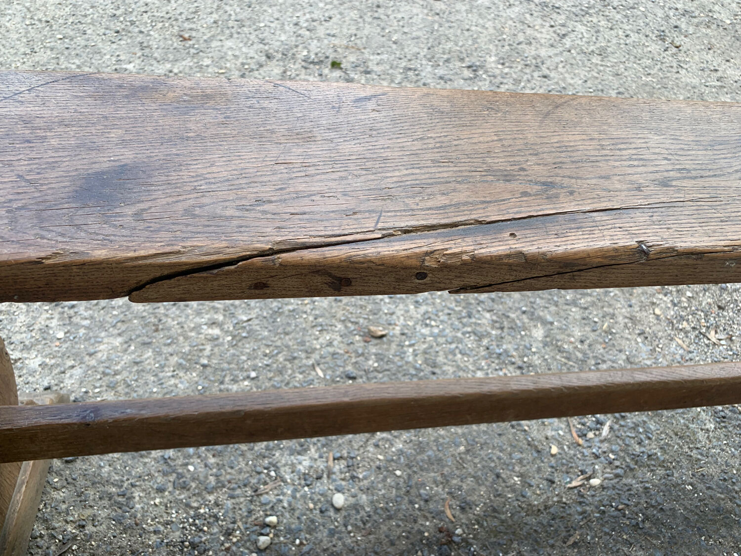 Antique oak bench