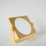 Small cream plastic bathroom mirror to attach, 1970s