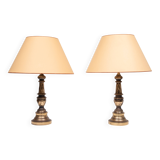 Hollywood Regency Classic Brass Table lamps 1970s France
