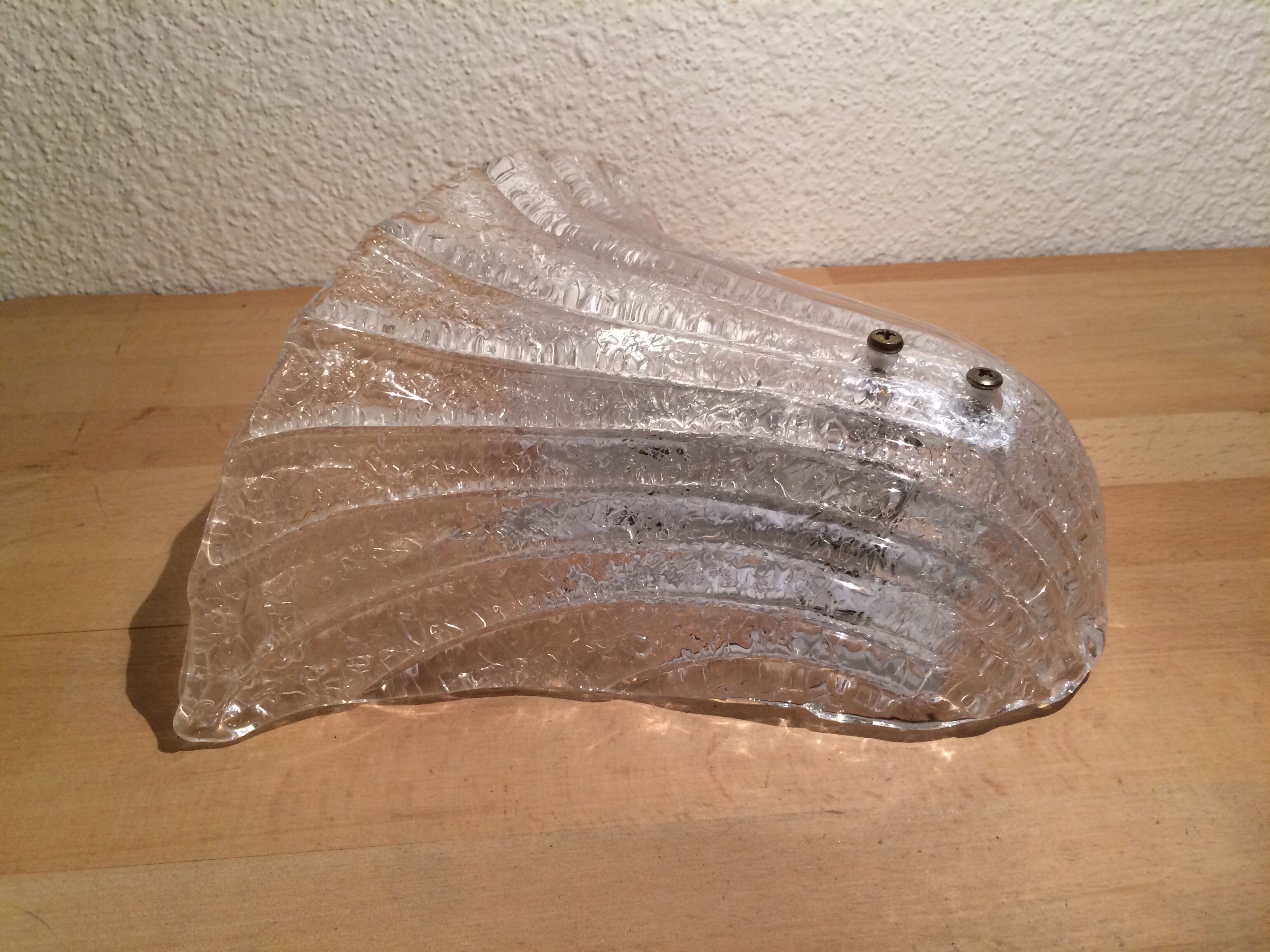 Murano glass shell wall lamp