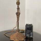 Lampe art nouveau 1900 en bronze