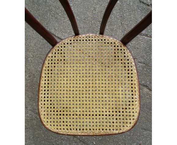 Set of 4 bistro chairs canned Sautto and Liberale-Naples - circa 1950