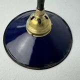 Old blue enamelled industrial wall light