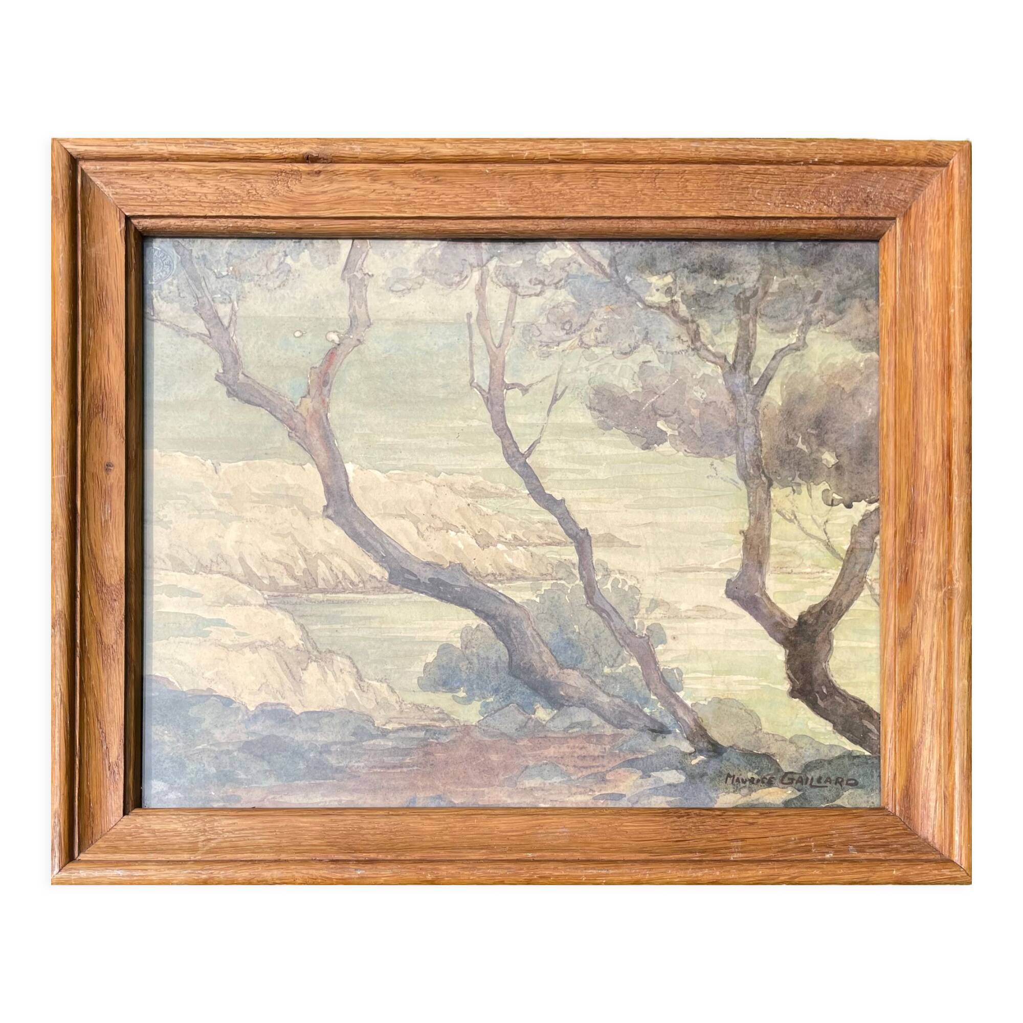 Painting watercolor Marine 1926