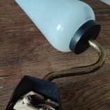 Brass and opaline wall lamp 1950