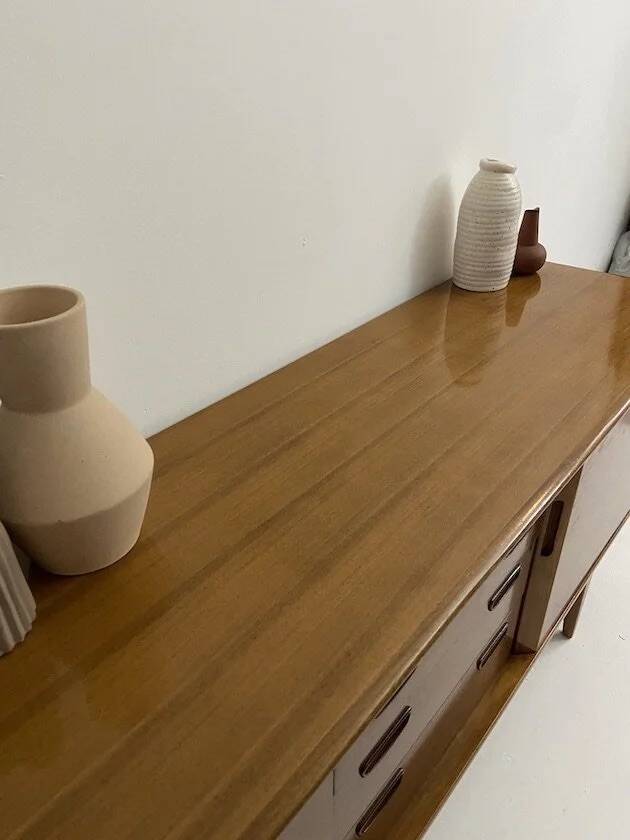 Vintage teak sideboard in Scandinavian style