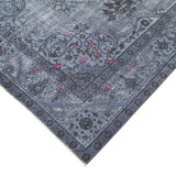 Handmade bohemian turkish 1980s 168 cm x 284 cm grey carpet