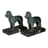 Art Deco poodle-shaped bookends