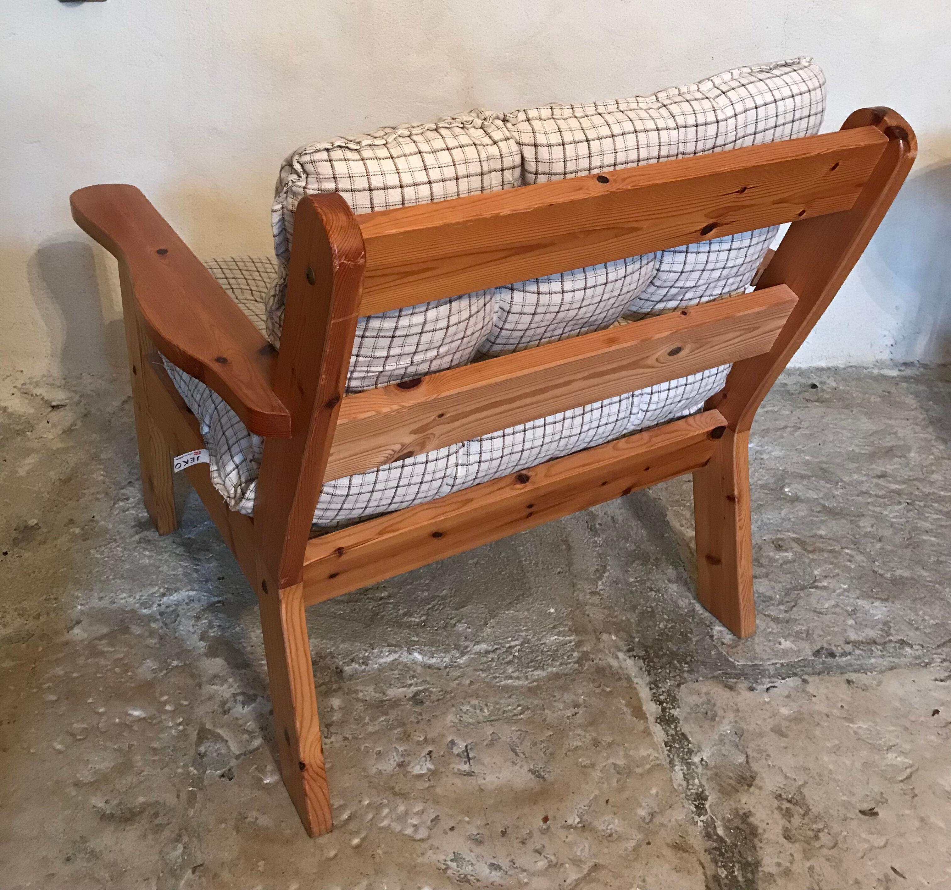 Vintage Danish armchair 1980's in pine