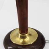 old lamp foot in wood and brass