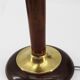 old lamp foot in wood and brass