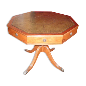 table de jeu octagonale en bois