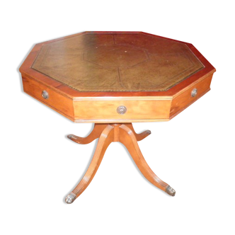 Table de jeu octagonale en bois