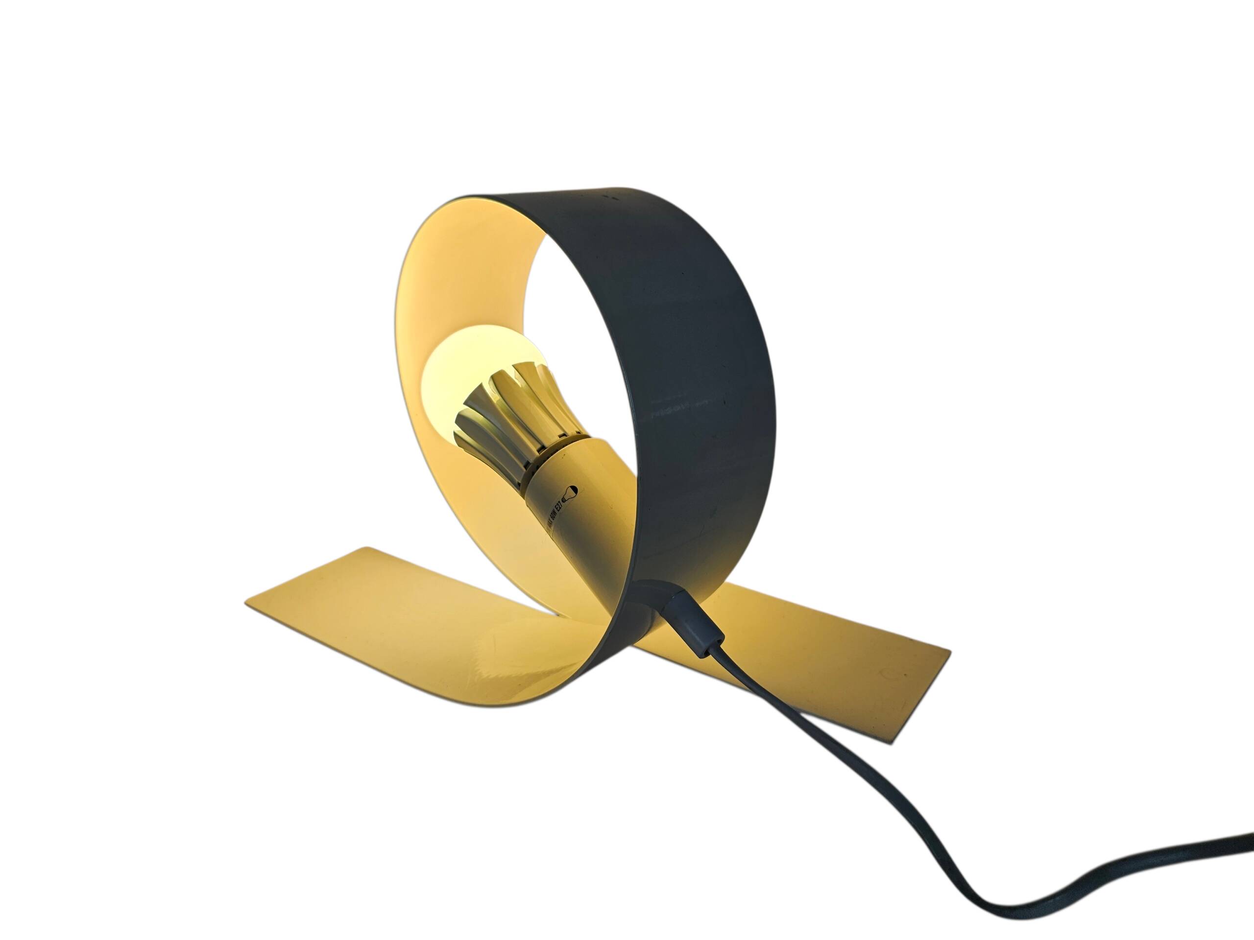 Massive - Fabriqué en Belgique - Lampe Looping - Lampe de table - Laquée bl