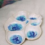 white handmade large ceramic bowl as a jewelry holder or for tapas