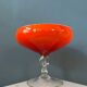 Vintage Murano glass vase, orange/red colour.