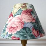 Pink flower lampshade, country-style lampshade.