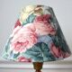 Abat-jour fleurs rose, style champêtre