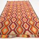 6x10 Soft Red and Orange Turkish Kilim Rug