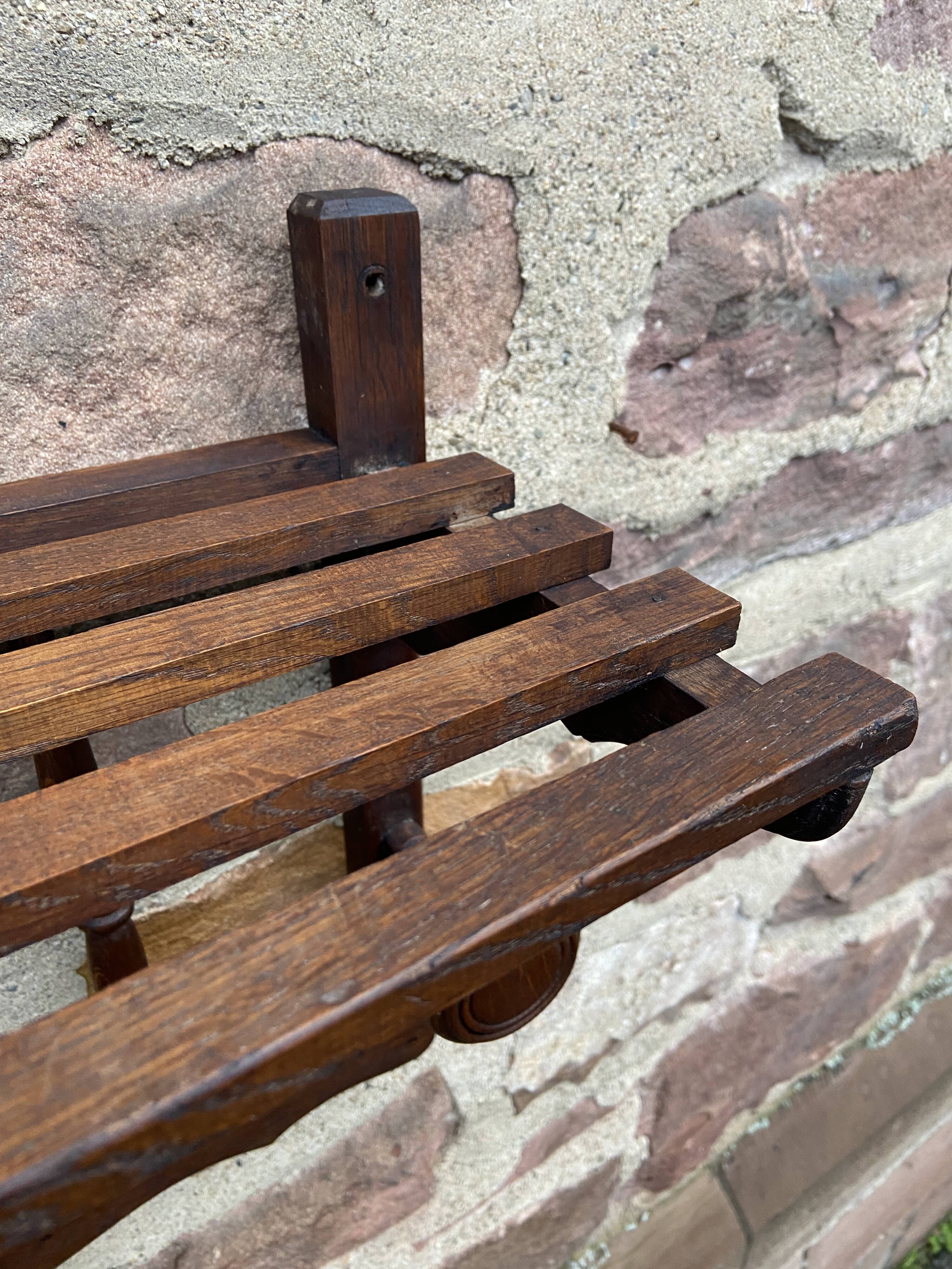 Coat hooks wall-mounted coat rack in rustic wood french coat rack 70s