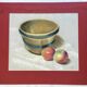 Tableau Pastel jarre et pommes