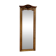 Large and old bevelled framed floor mirror.