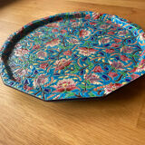 Longwy pie dish with flower pattern