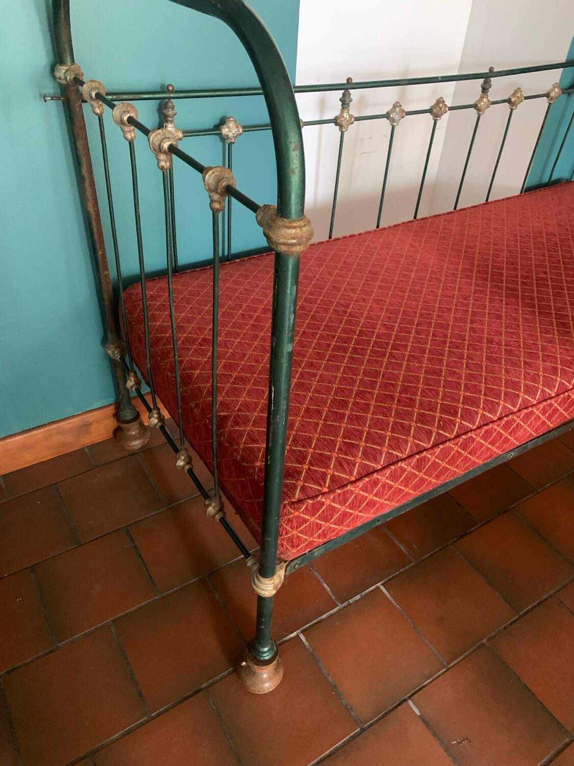 Vintage wrought iron bench