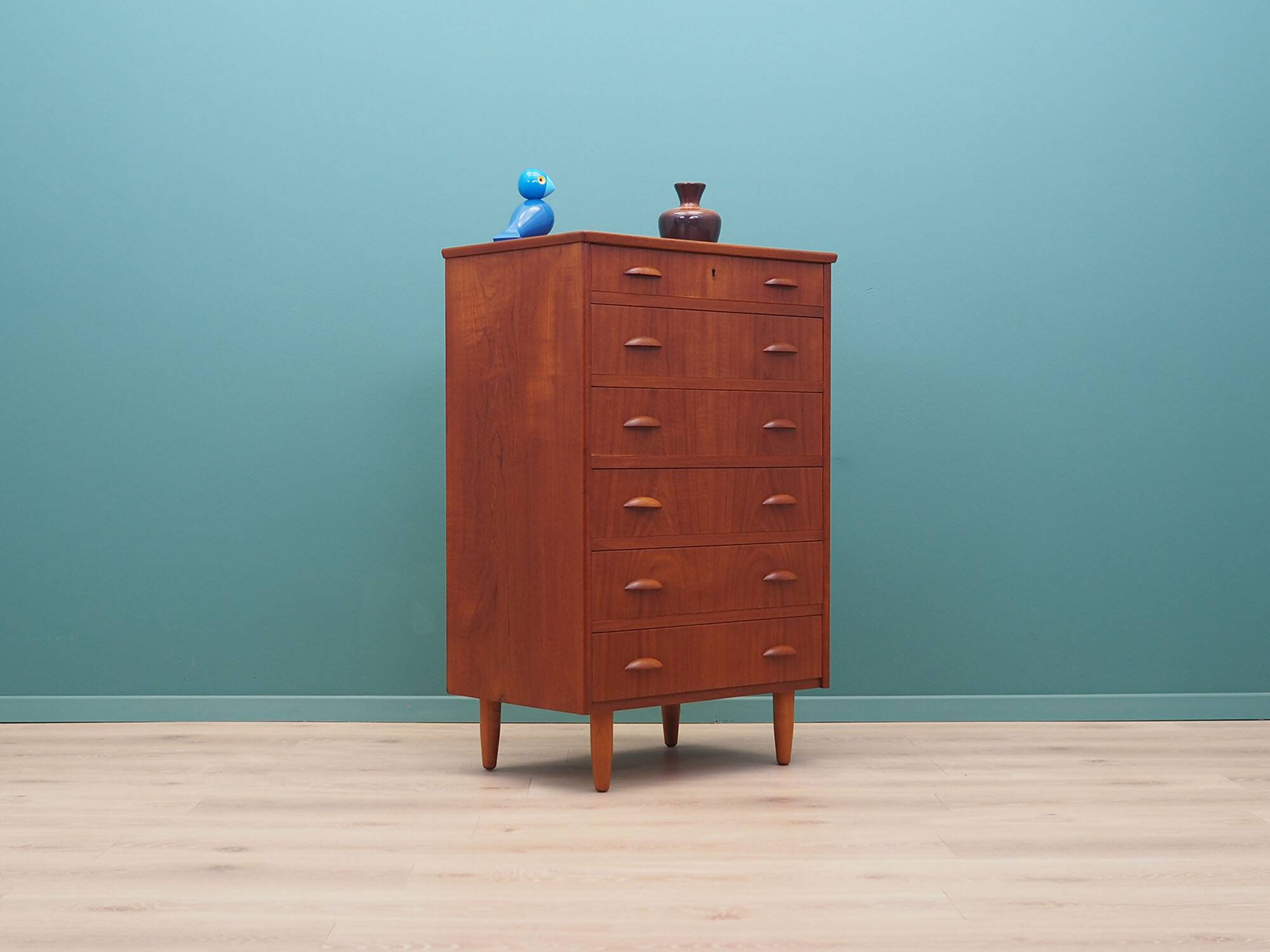 Teak chest of drawers, Danish design, 1970s, production: Denmark