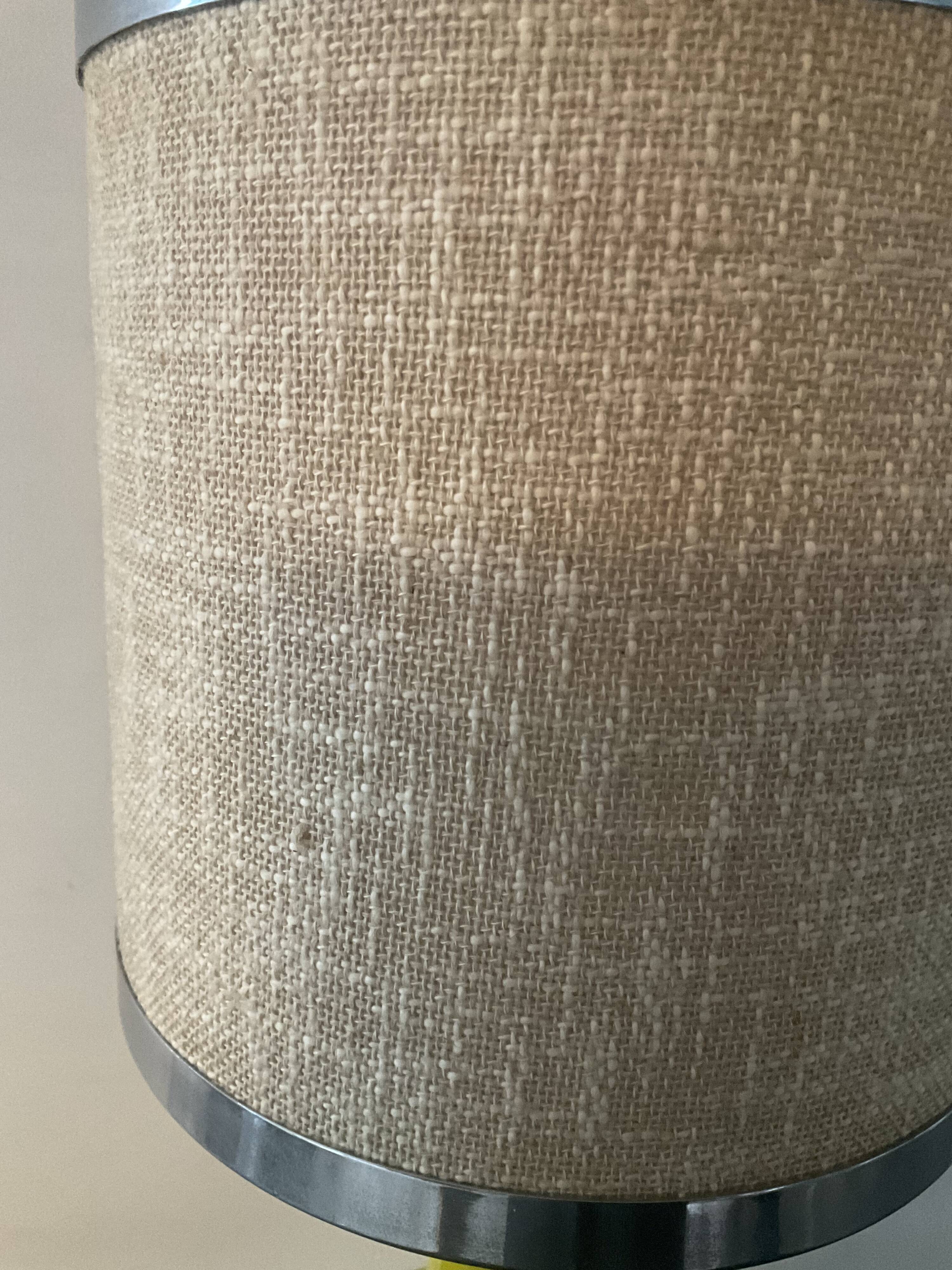 Vintage ceramic and chrome metal lamp from the 60s and 70s