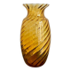 Amber blown glass vase