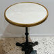 Bistro table cast iron marble and brass