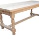 Solid oak farmhouse table with a drawer, tabletop thickness 5 cm.