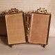 Double cadre photos en laiton et verres biseautés de style Louis XVI des années 1900