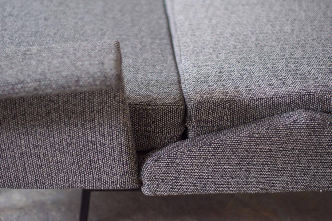Convertible fabric sofa by Jean René Caillette edition Steiner 1961