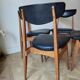 4 chaises scandinaves en skaï et bois