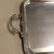 Louis XV style service tray in silver metal around 1900