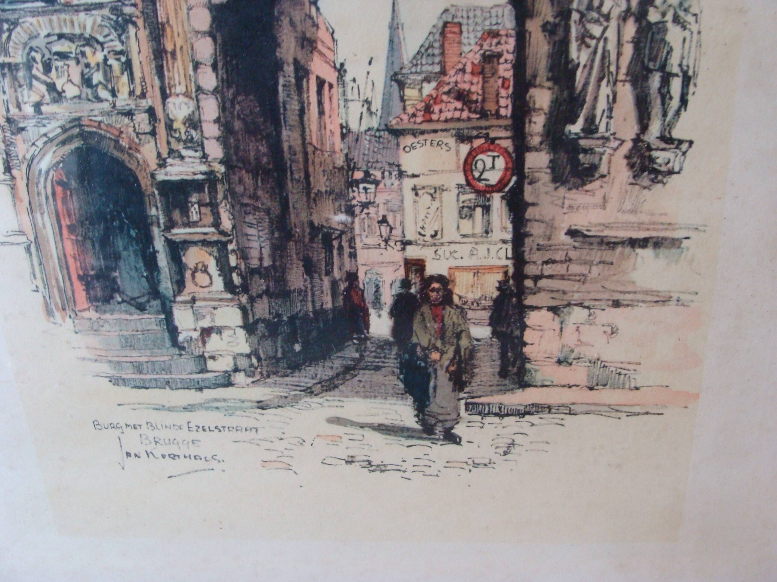 Engraving of Brugge / Jon Korthals