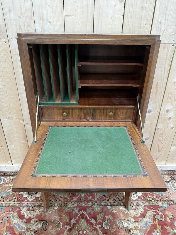 Secrétaire époque Art Déco en placage de noyer