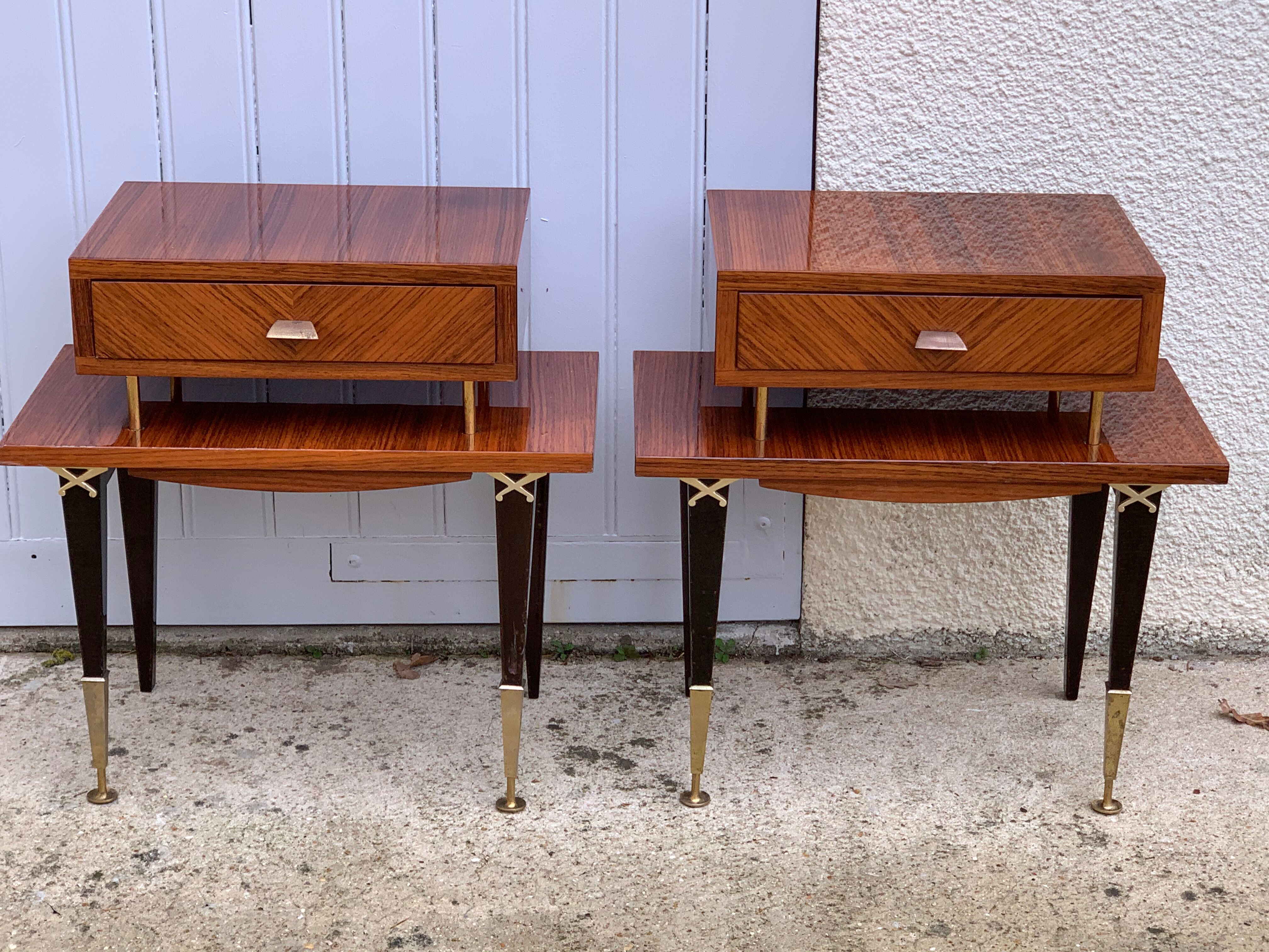 Pair of vintage bedside tables