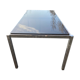 Table salle à manger en chôme et verre fumé 70’