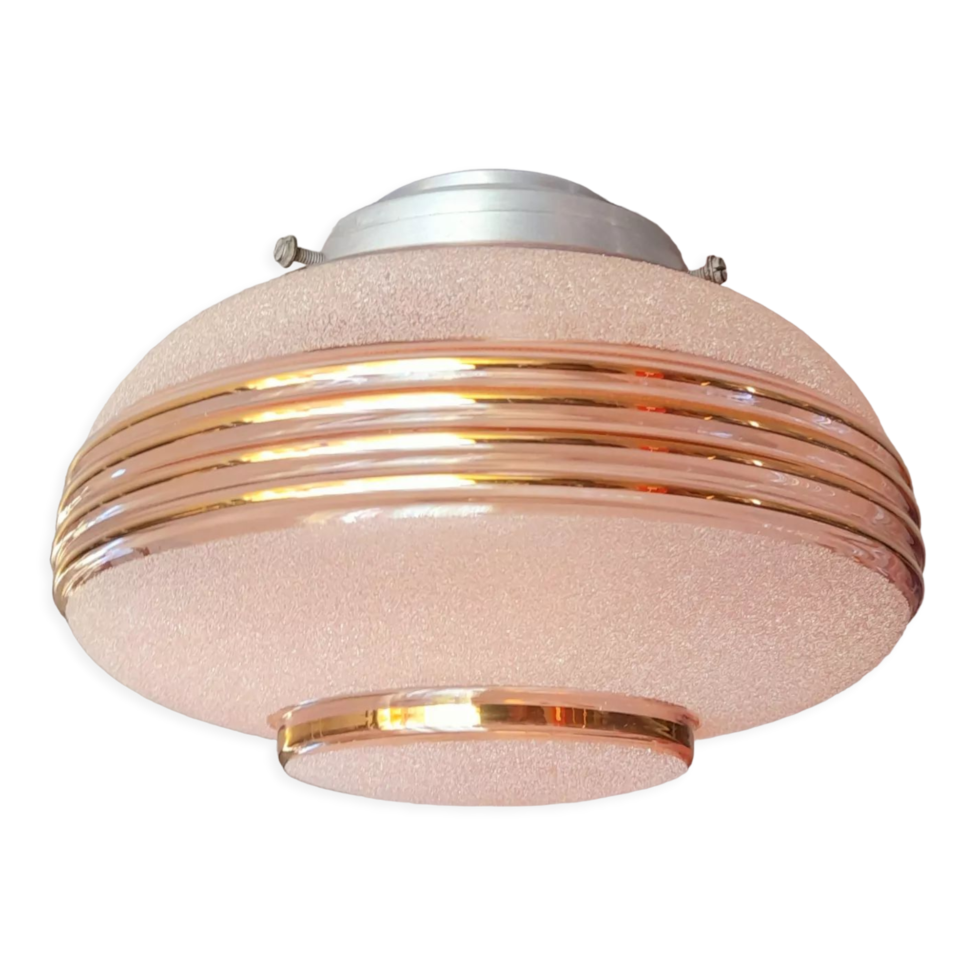 Pink granite glass globe