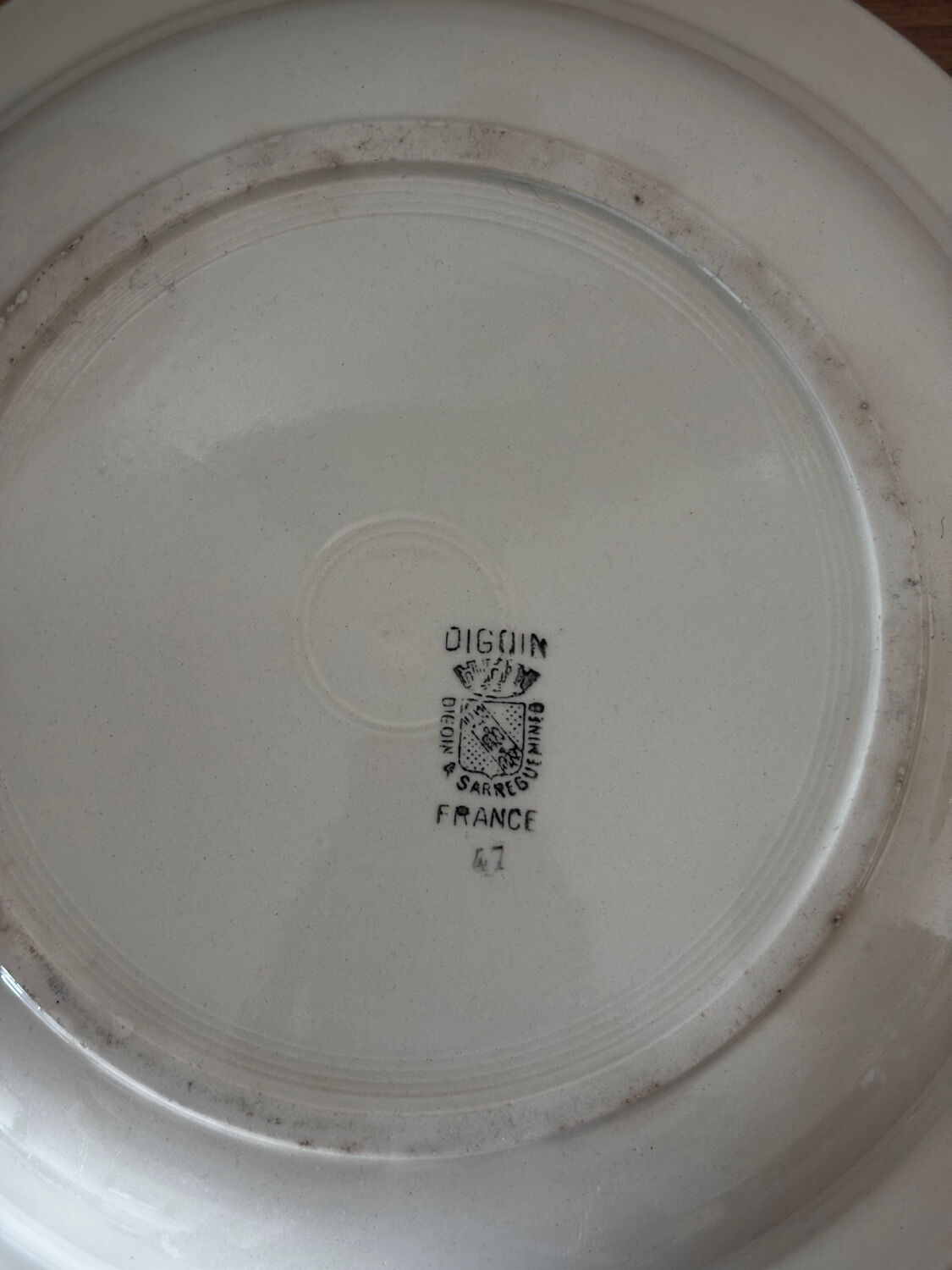 Very pretty blue floral deep dish Digoin Sarreguemines.