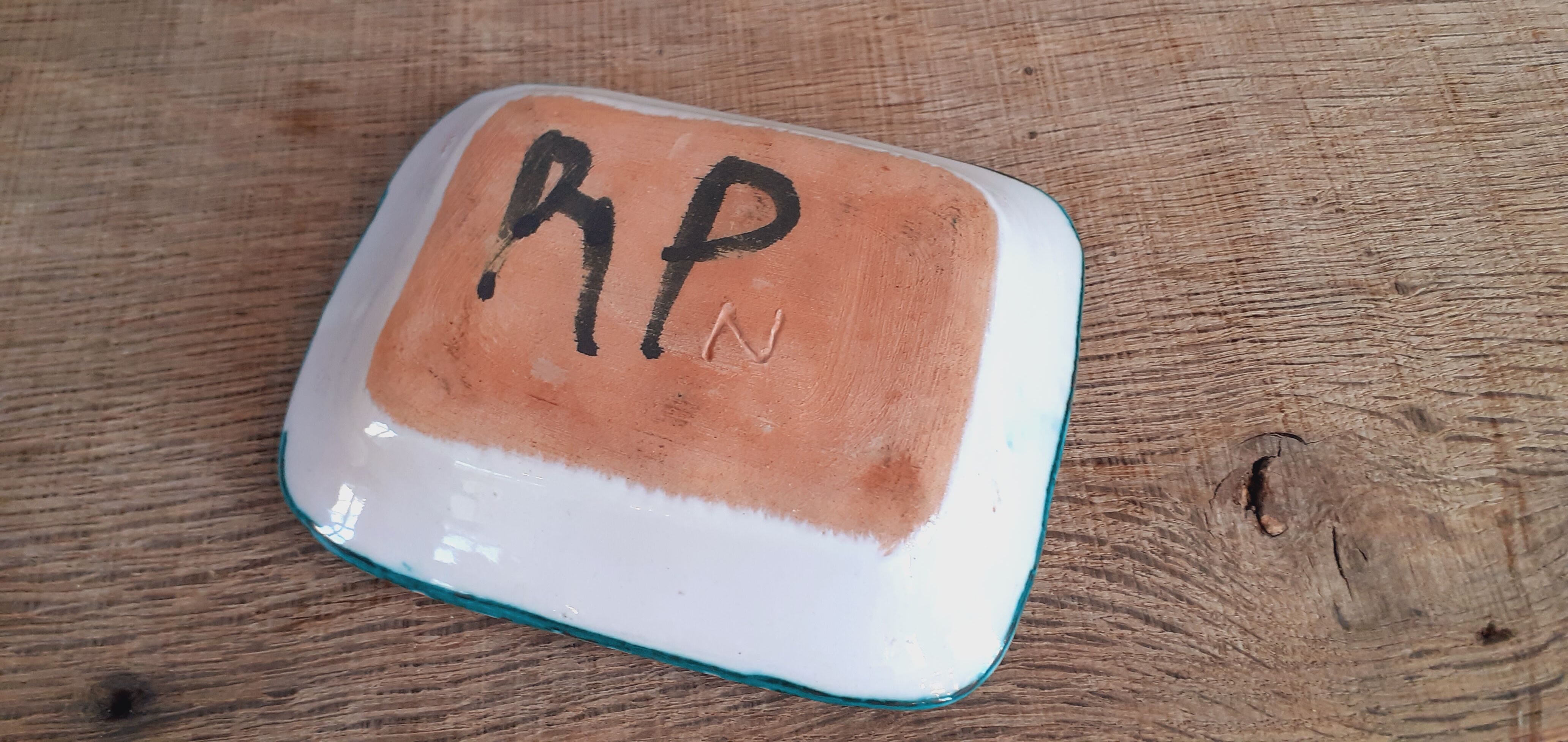 Empty vintage ceramic pocket year 50 signed Robert Picault