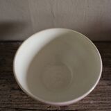 Small pink ribbed footed bowl Digoin Sarreguemines