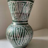 Rare small ceramic baluster vase by Robert Picault, Vallauris, circa 1950