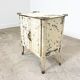 Vintage industrial painted metal nightstand cabinet