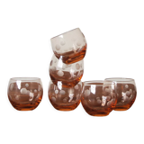 Vintage roly poly glasses 1940 set of 6