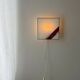 Architectural stained glass wall lamp with textured glass